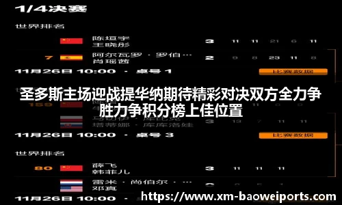 圣多斯主场迎战提华纳期待精彩对决双方全力争胜力争积分榜上佳位置